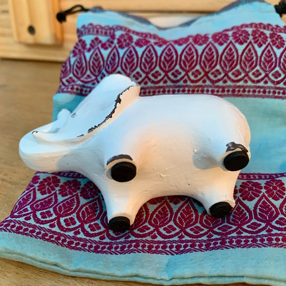 Small Feng Shui Good Luck Elephant Trinket Dish - Picture 4 of 7